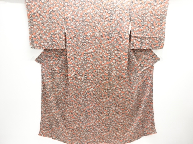 アンティーク　錦紗孔雀模様着物